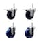 Service Caster 4 Inch Solid Polyurethane Swivel 34 Inch Threaded Stem Caster Set 2 Total Lock Brakes SCC-TSTTL20S414-SPUS-34212-2-S-2 - alternate 1